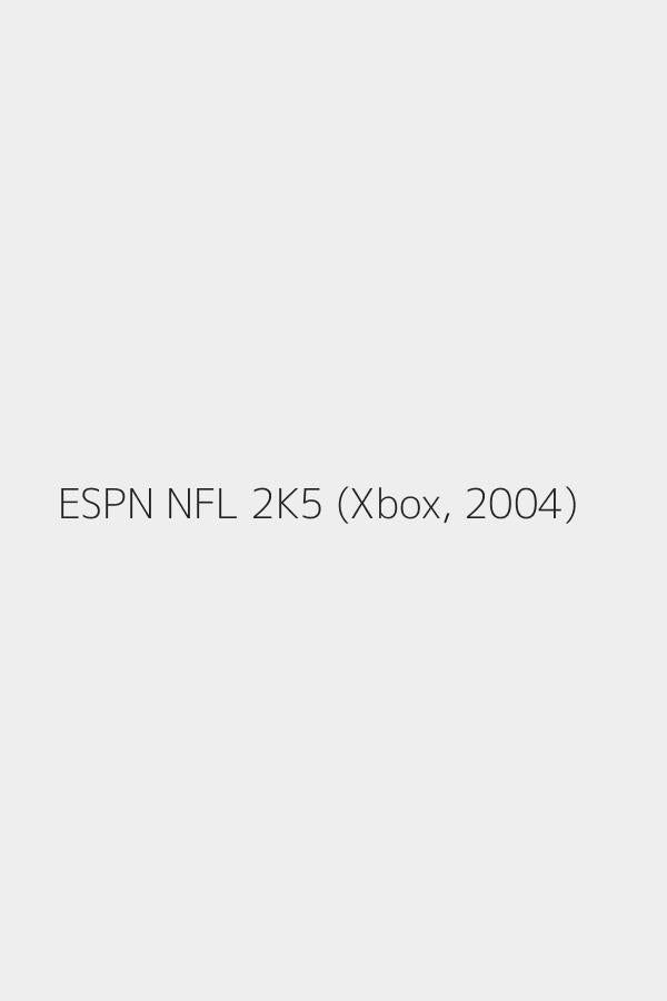 ESPN NFL 2K5 (Xbox, 2004)
