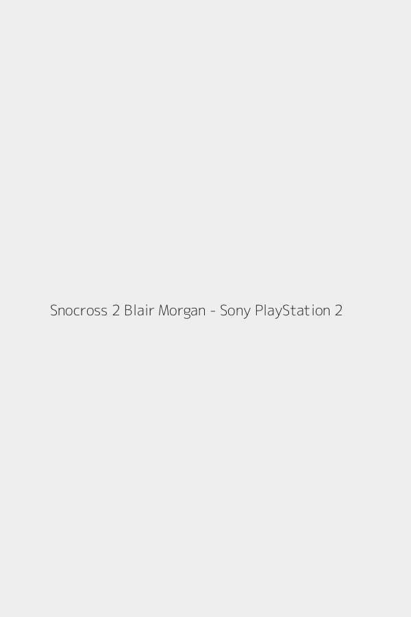 Snocross 2 Blair Morgan - Sony PlayStation 2
