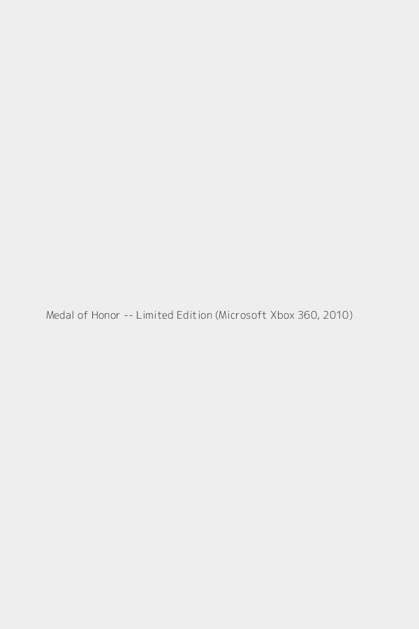 Medal of Honor -- Limited Edition (Microsoft Xbox 360, 2010)