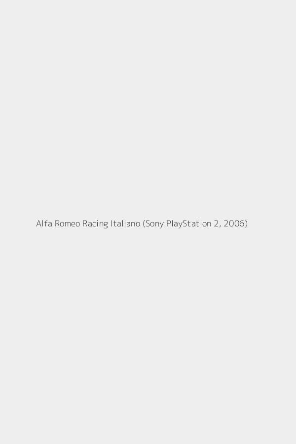 Alfa Romeo Racing Italiano (Sony PlayStation 2, 2006)