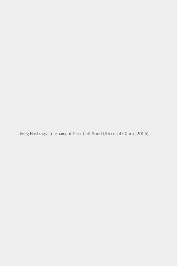 Greg Hastings' Tournament Paintball Max'd (Microsoft Xbox, 2005)