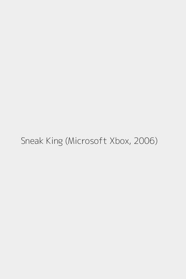 Sneak King (Microsoft Xbox, 2006)