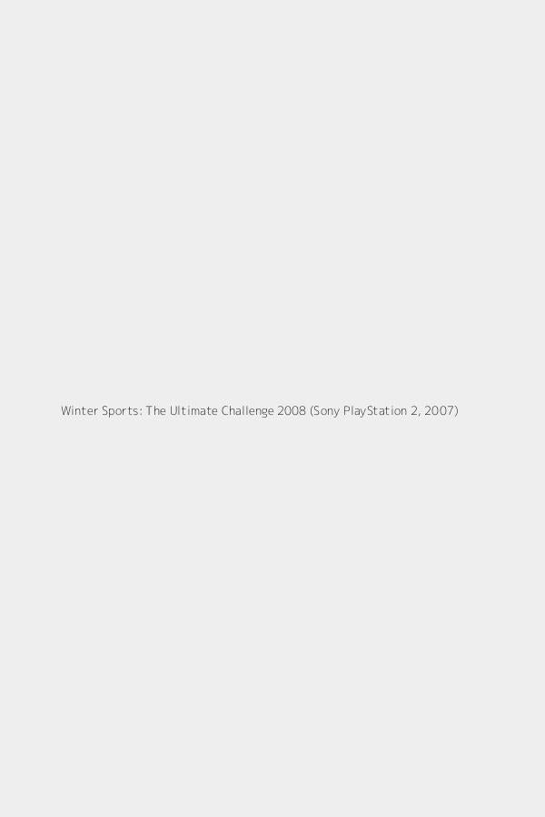 Winter Sports: The Ultimate Challenge 2008 (Sony PlayStation 2, 2007)
