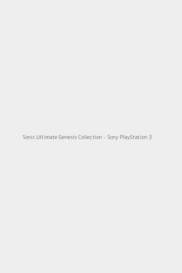Sonic Ultimate Genesis Collection - Sony PlayStation 3
