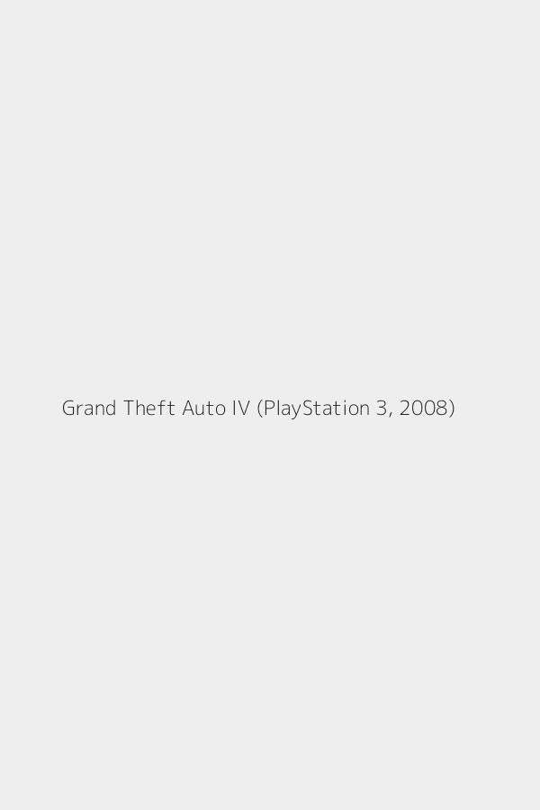 Grand Theft Auto IV (PlayStation 3, 2008)