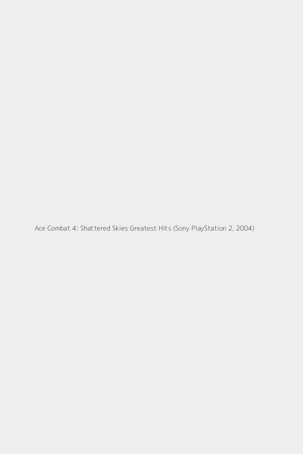 Ace Combat 4: Shattered Skies Greatest Hits (Sony PlayStation 2, 2004)