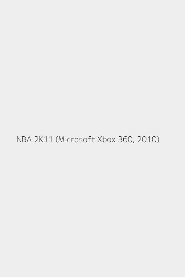 NBA 2K11 (Microsoft Xbox 360, 2010)