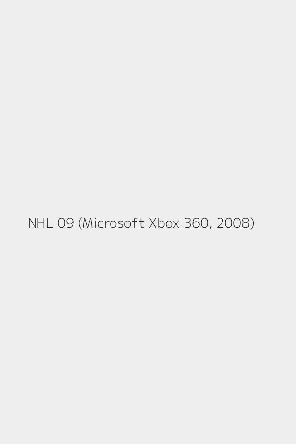 NHL 09 (Microsoft Xbox 360, 2008)
