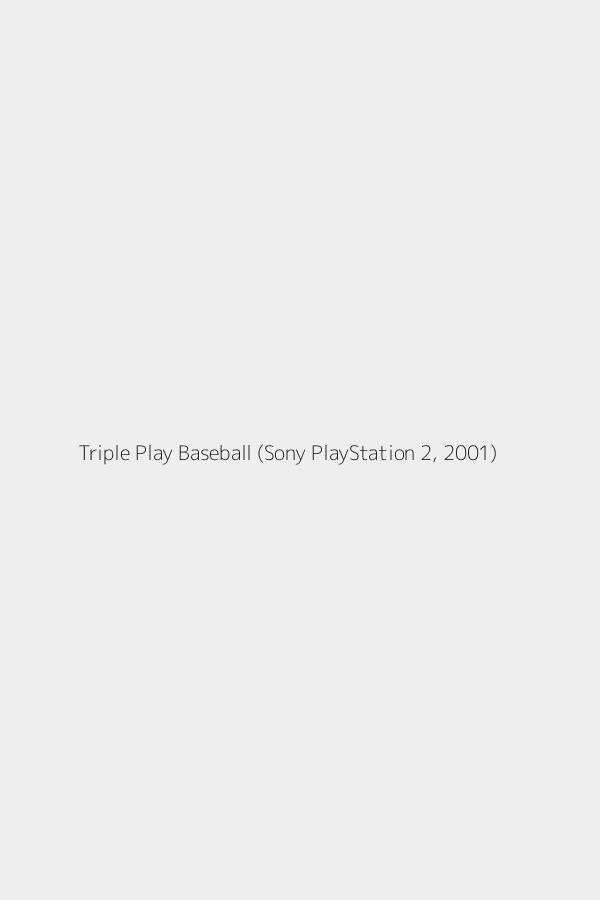 Triple Play Baseball (Sony PlayStation 2, 2001)