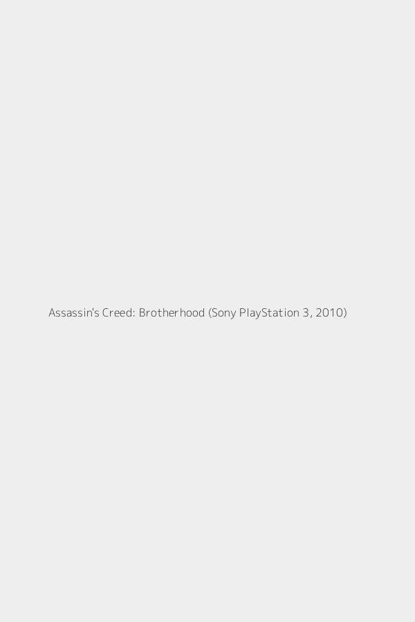 Assassin's Creed: Brotherhood (Sony PlayStation 3, 2010)