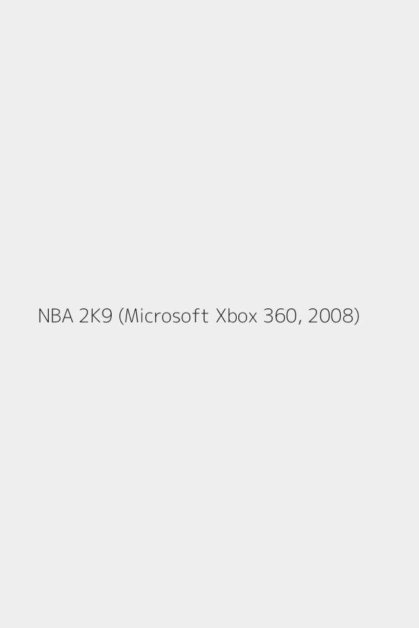 NBA 2K9 (Microsoft Xbox 360, 2008)