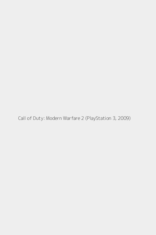 Call of Duty: Modern Warfare 2 (PlayStation 3, 2009)