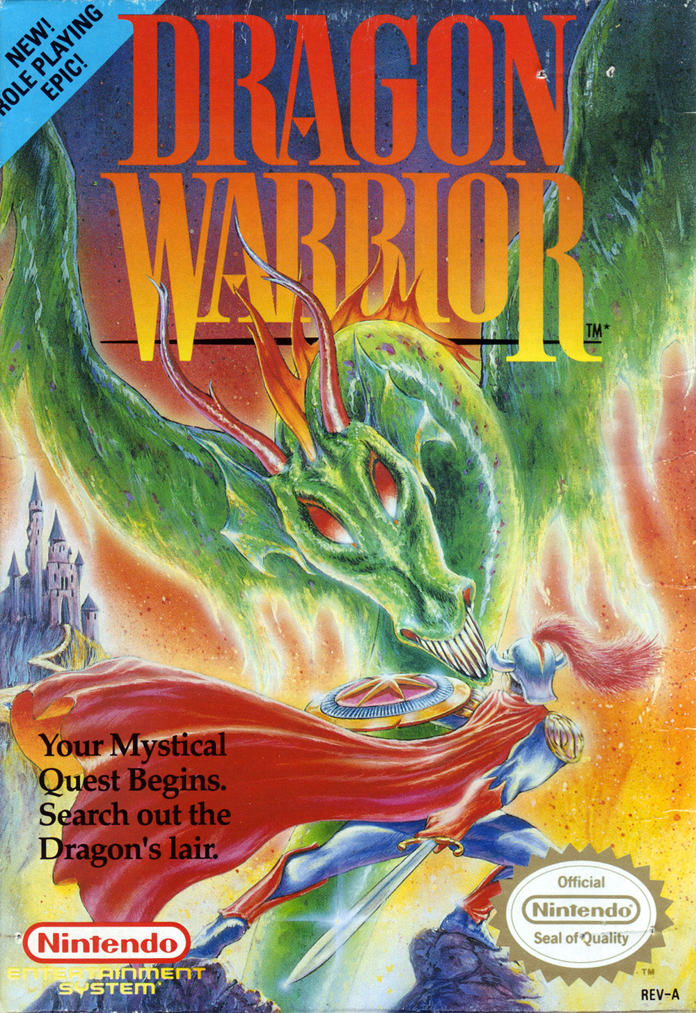 Dragon Warrior Nintendo Nes game cartridge Tested