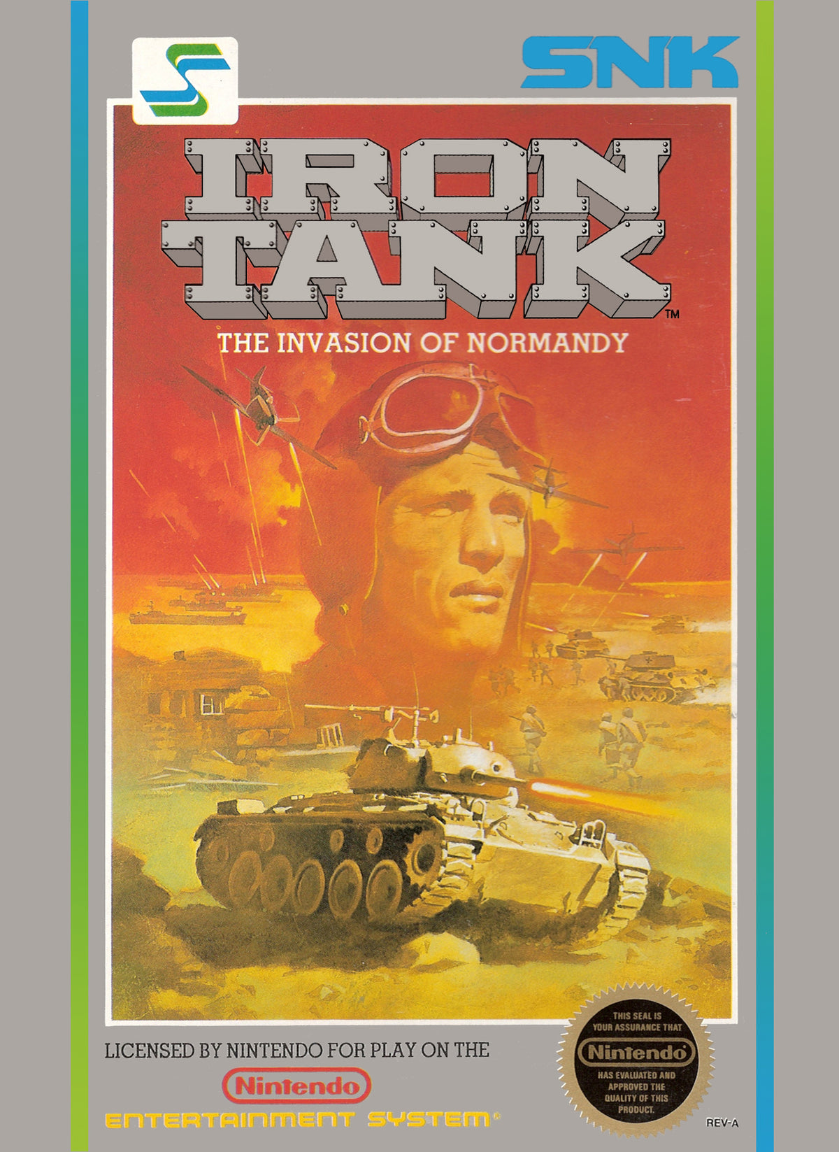 Iron Tank: The Invasion of Normandy Nintendo 1988 NES TESTED WORKS kj