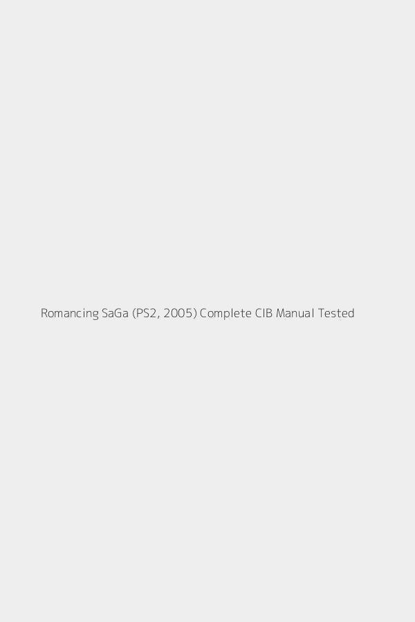 Romancing SaGa (PS2, 2005) Complete CIB Manual Tested