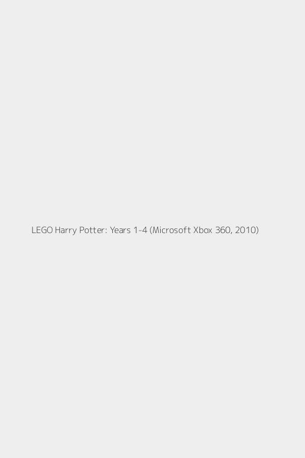 LEGO Harry Potter: Years 1-4 (Microsoft Xbox 360, 2010)