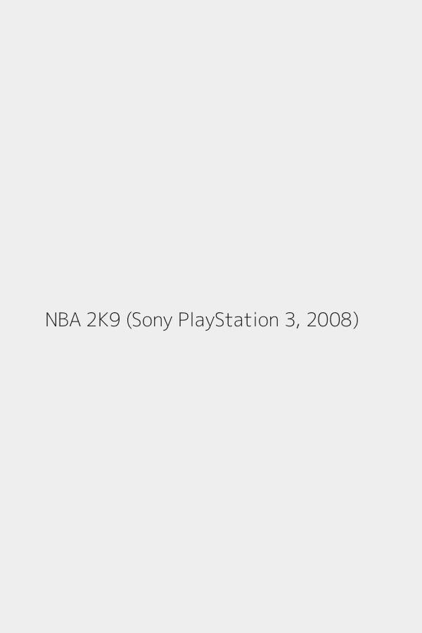 NBA 2K9 (Sony PlayStation 3, 2008)