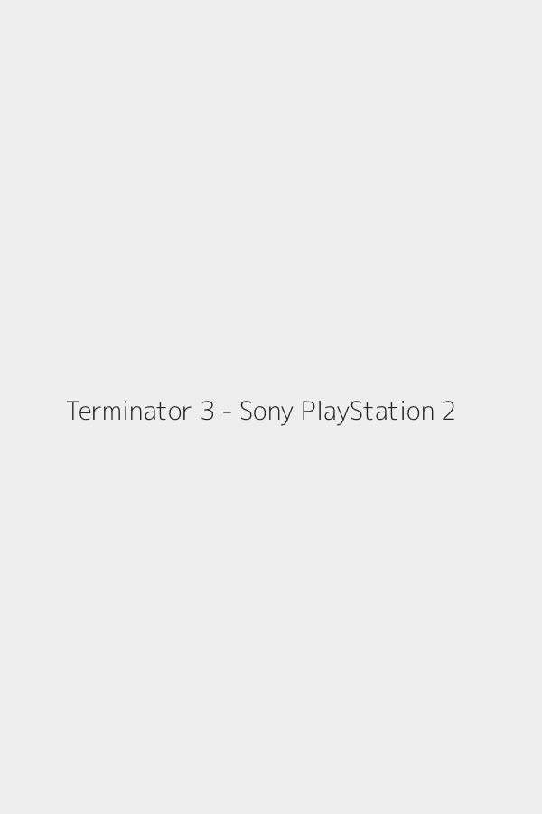 Terminator 3 - Sony PlayStation 2