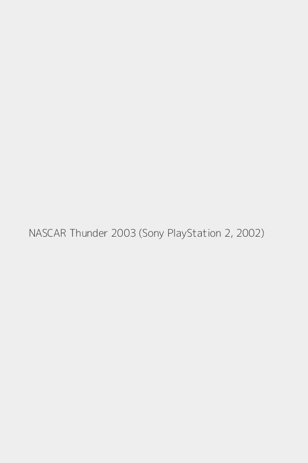NASCAR Thunder 2003 (Sony PlayStation 2, 2002)