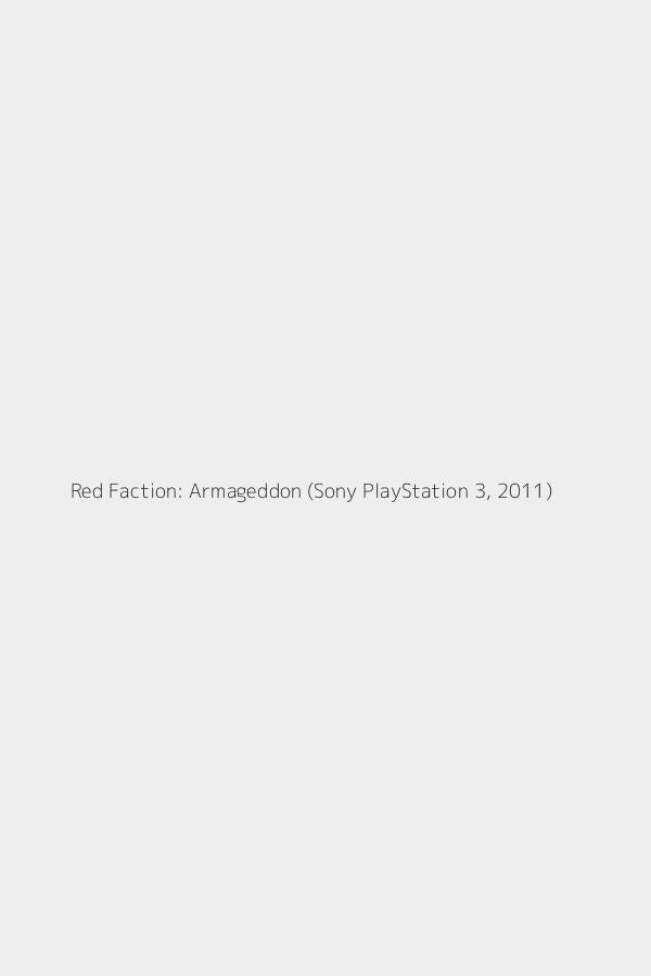 Red Faction: Armageddon (Sony PlayStation 3, 2011)