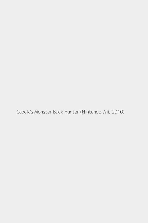 Cabela's Monster Buck Hunter (Nintendo Wii, 2010)