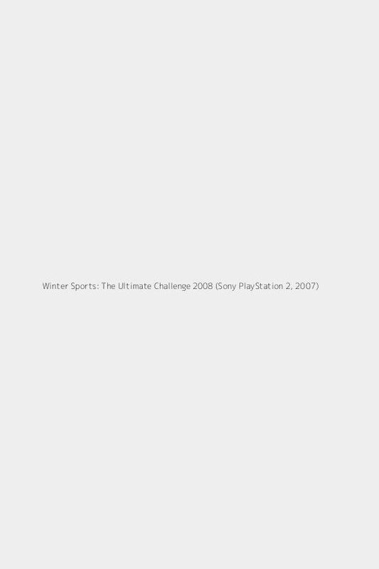 Winter Sports: The Ultimate Challenge 2008 (Sony PlayStation 2, 2007)