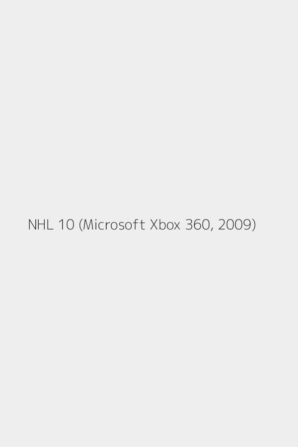 NHL 10 (Microsoft Xbox 360, 2009)