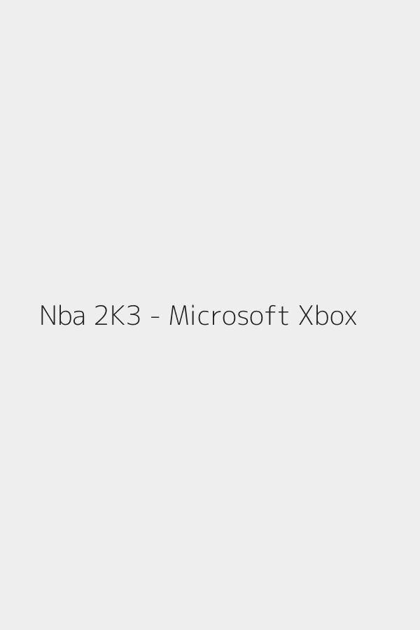 Nba 2K3 - Microsoft Xbox