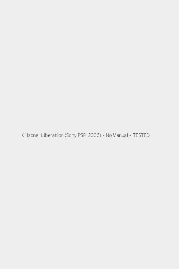 Killzone: Liberation (Sony PSP, 2006) - No Manual - TESTED