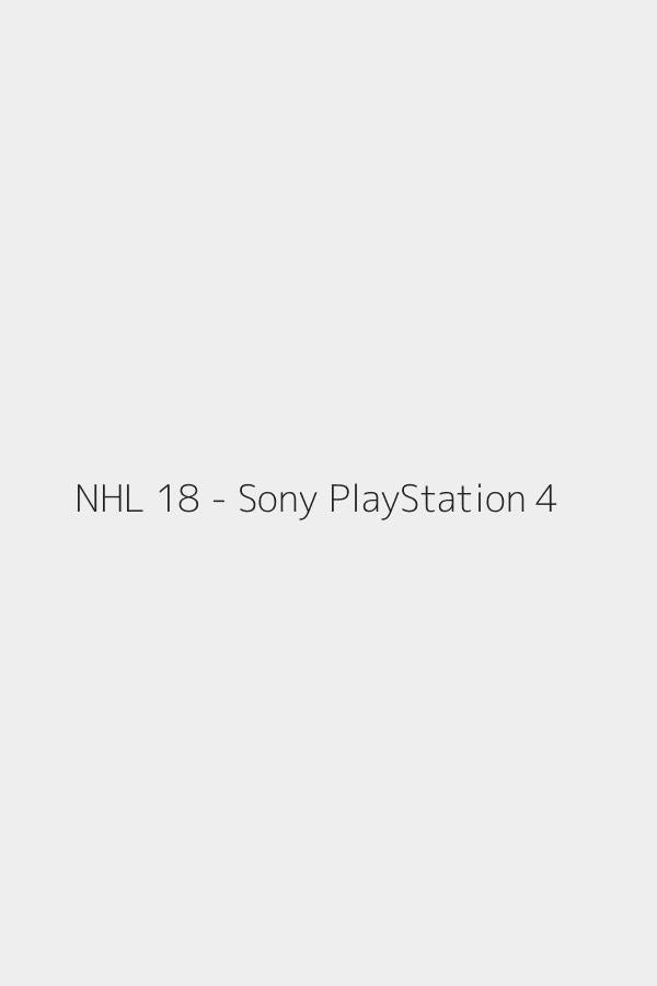 NHL 18 - Sony PlayStation 4