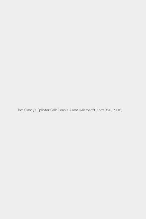 Tom Clancy's Splinter Cell: Double Agent (Microsoft Xbox 360, 2006)