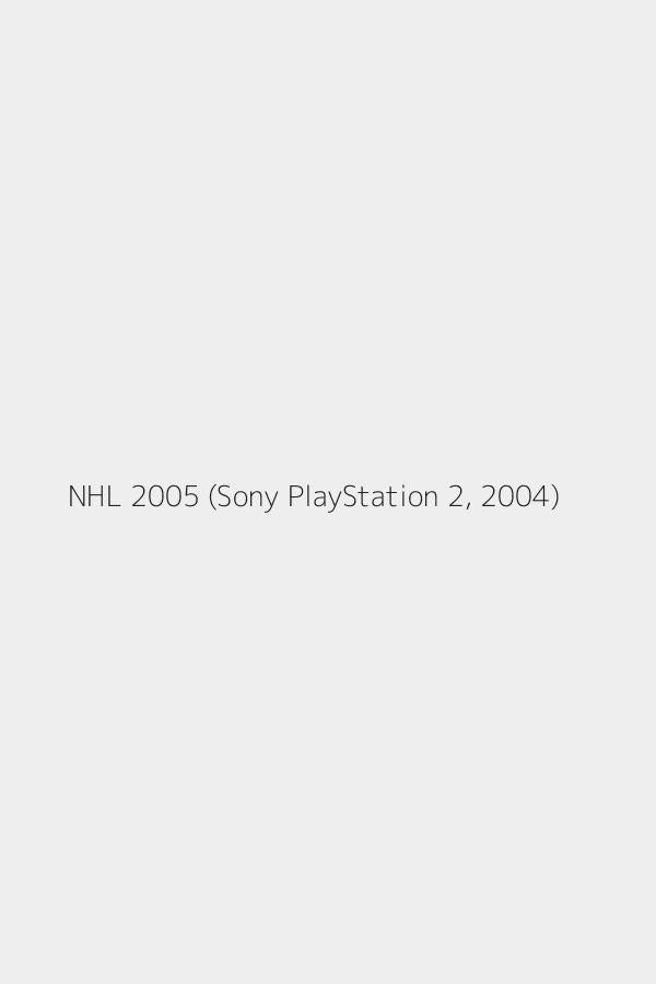 NHL 2005 (Sony PlayStation 2, 2004)