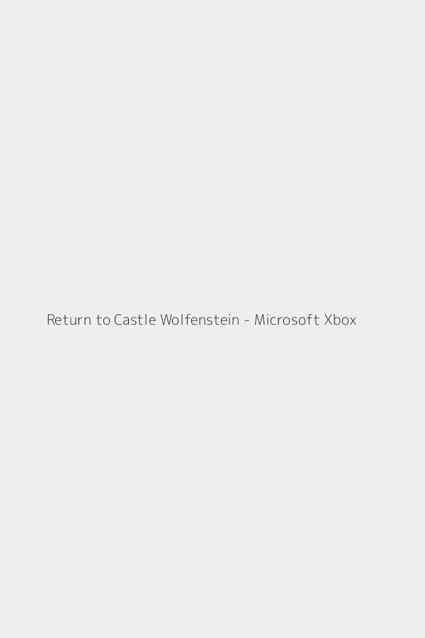 Return to Castle Wolfenstein - Microsoft Xbox