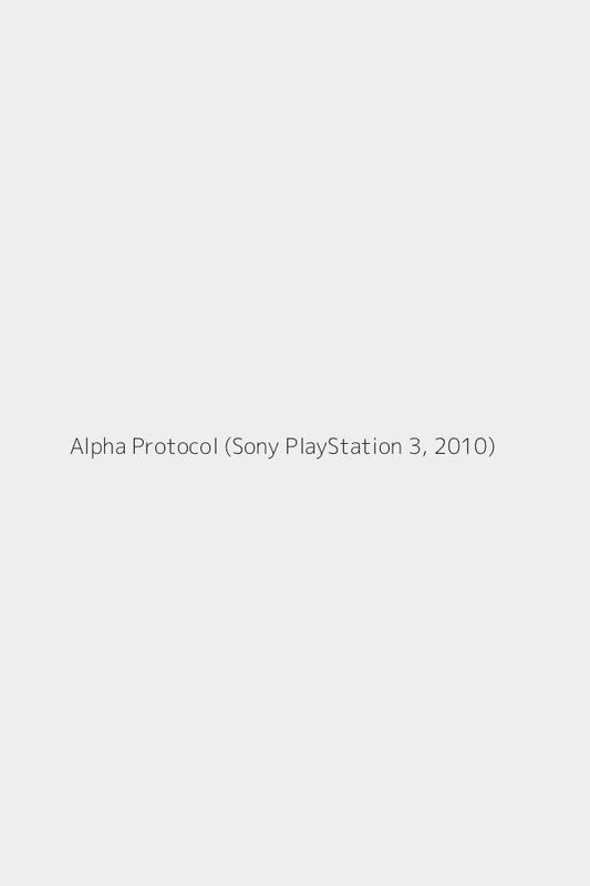 Alpha Protocol (Sony PlayStation 3, 2010)