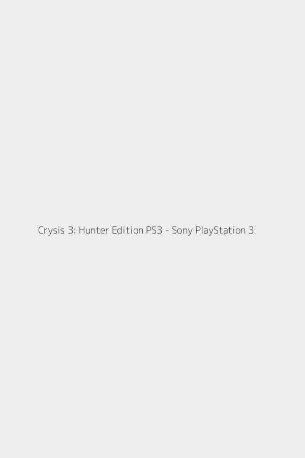 Crysis 3: Hunter Edition PS3 - Sony PlayStation 3
