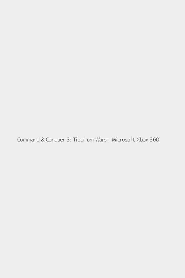 Command & Conquer 3: Tiberium Wars - Microsoft Xbox 360