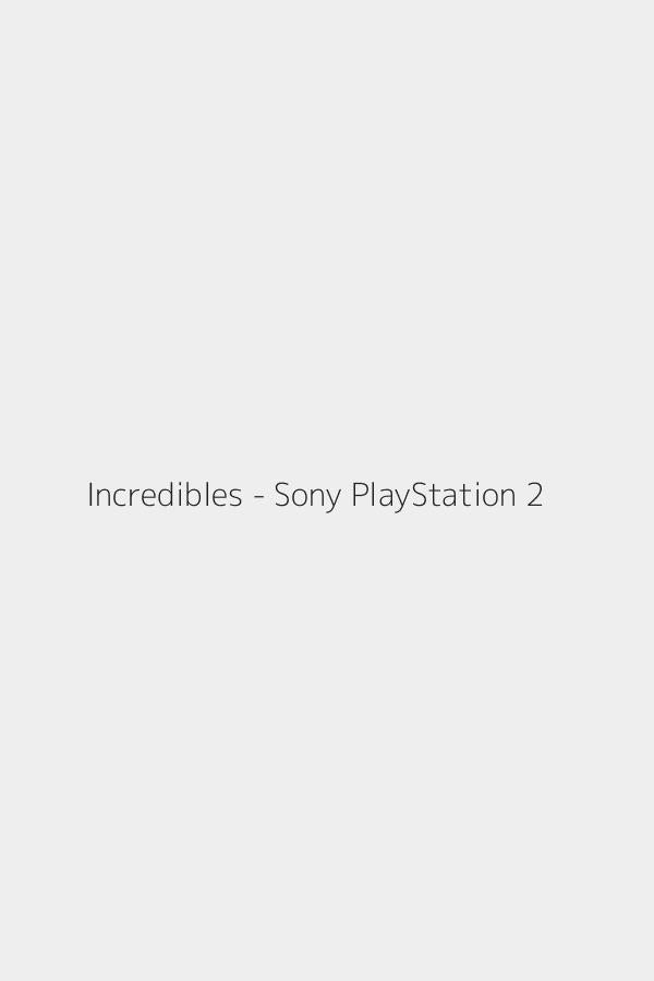 Incredibles - Sony PlayStation 2