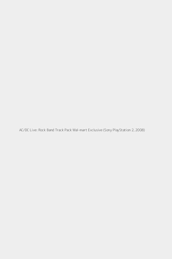 AC/DC Live: Rock Band Track Pack Wal-mart Exclusive (Sony PlayStation 2, 2008)