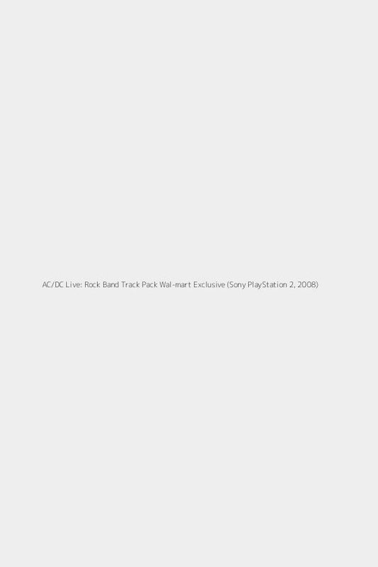 AC/DC Live: Rock Band Track Pack Wal-mart Exclusive (Sony PlayStation 2, 2008)
