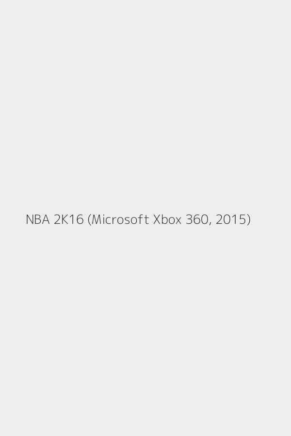 NBA 2K16 (Microsoft Xbox 360, 2015)