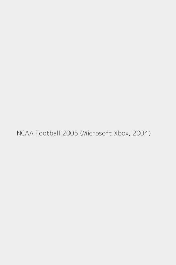 NCAA Football 2005 (Microsoft Xbox, 2004)