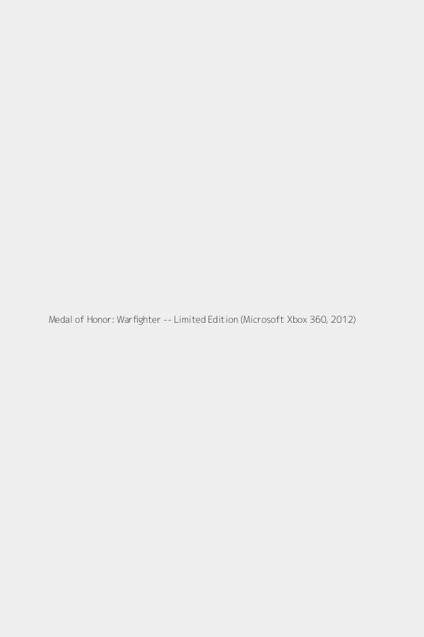 Medal of Honor: Warfighter -- Limited Edition (Microsoft Xbox 360, 2012)