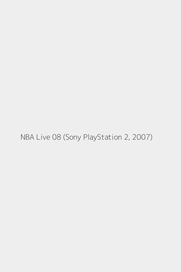 NBA Live 08 (Sony PlayStation 2, 2007)