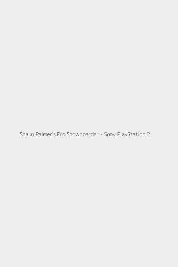 Shaun Palmer's Pro Snowboarder - Sony PlayStation 2