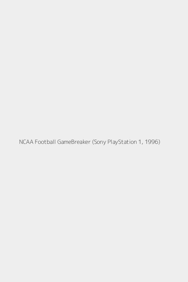 NCAA Football GameBreaker (Sony PlayStation 1, 1996)
