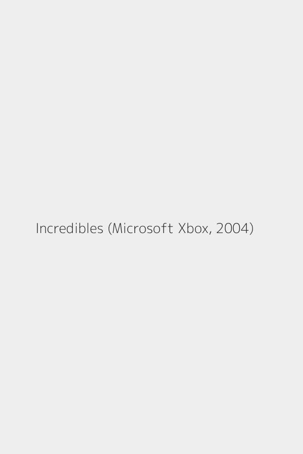 Incredibles (Microsoft Xbox, 2004)
