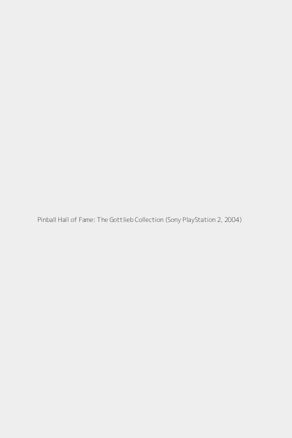 Pinball Hall of Fame: The Gottlieb Collection (Sony PlayStation 2, 2004)
