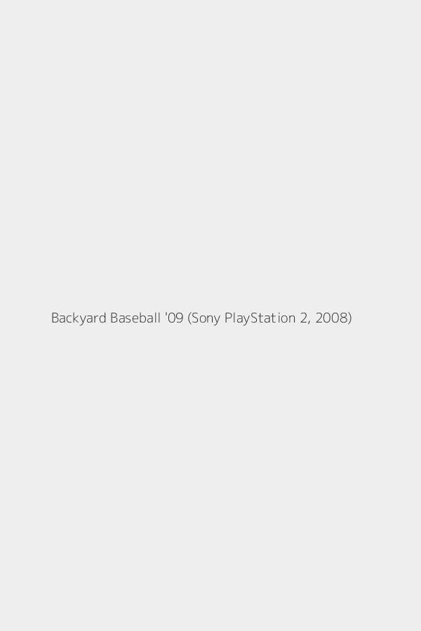Backyard Baseball '09 (Sony PlayStation 2, 2008)