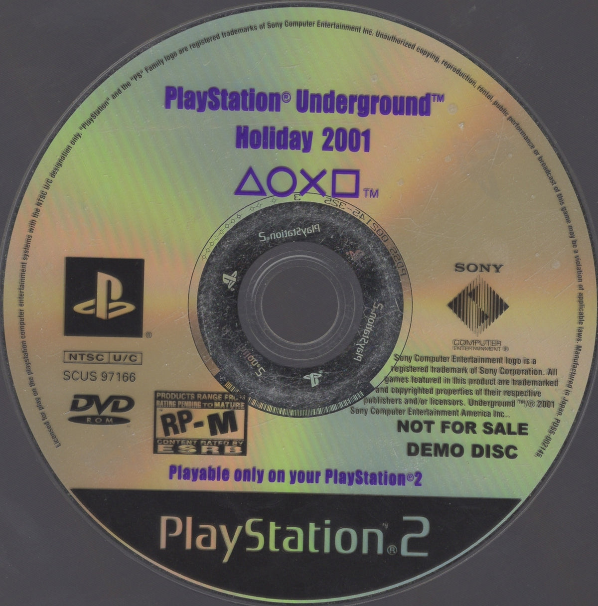 Playstation Underground Holiday 2001 (PS2 Playstation 2) DISC ONLY
